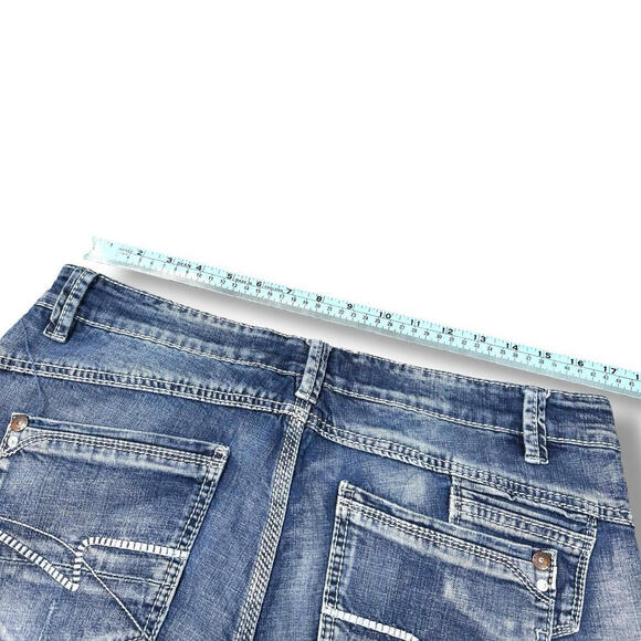 BLK.8 DNM Slim Fit Low Waist Distressed Jeans Light Wash 36x32 Straight Leg Blue - Picture 11 of 11